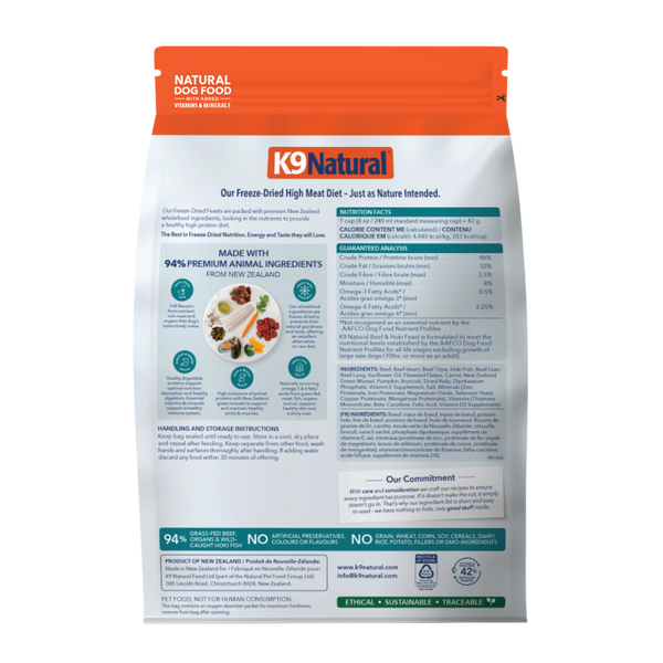 Beef & Hoki Feast Freeze-Dried Dog Food