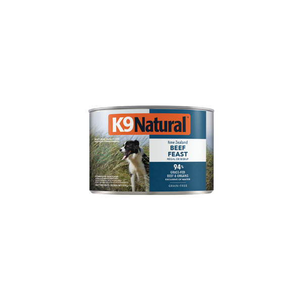 K9 Natural Beef Feast 170g 24缶入り Beef Feast Canned Dog Food