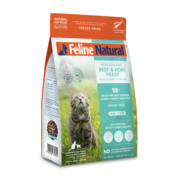 Beef & Hoki Feast Freeze-Dried Cat Food