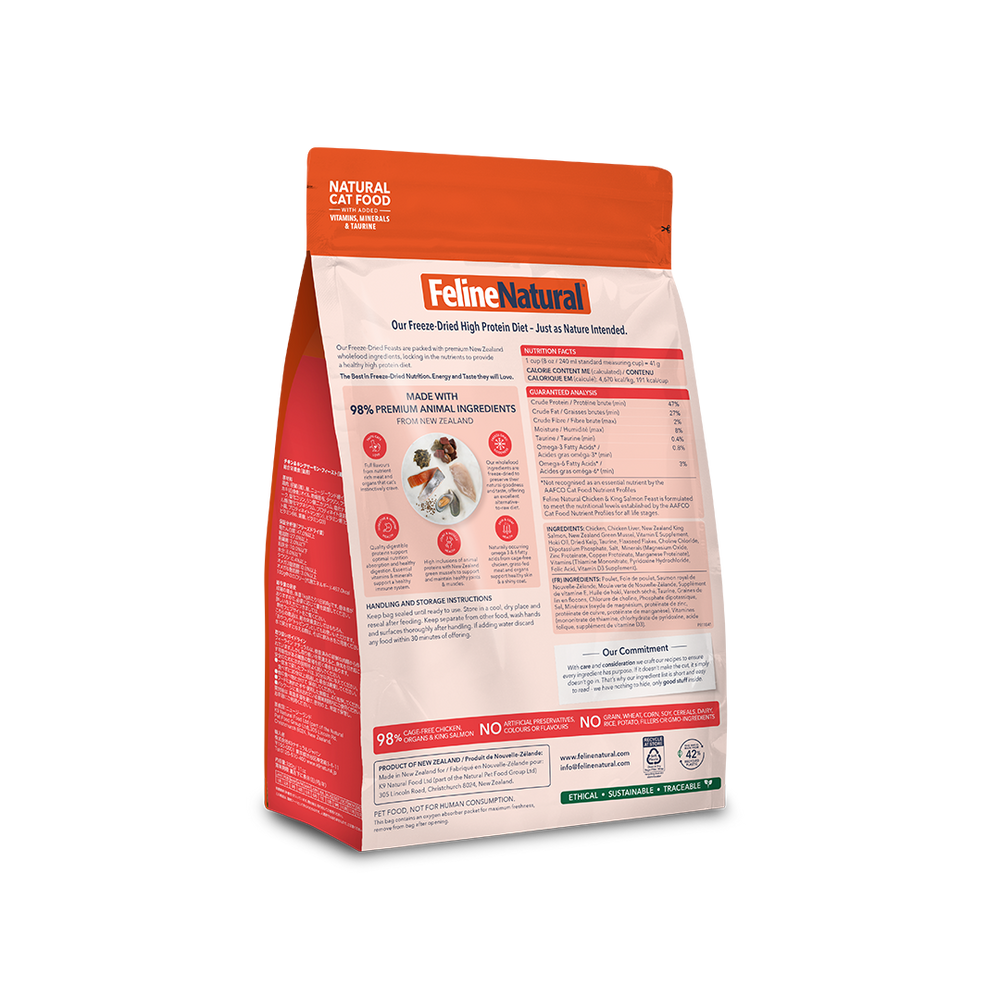 Chicken & King Salmon Feast Freeze-Dried Cat Food